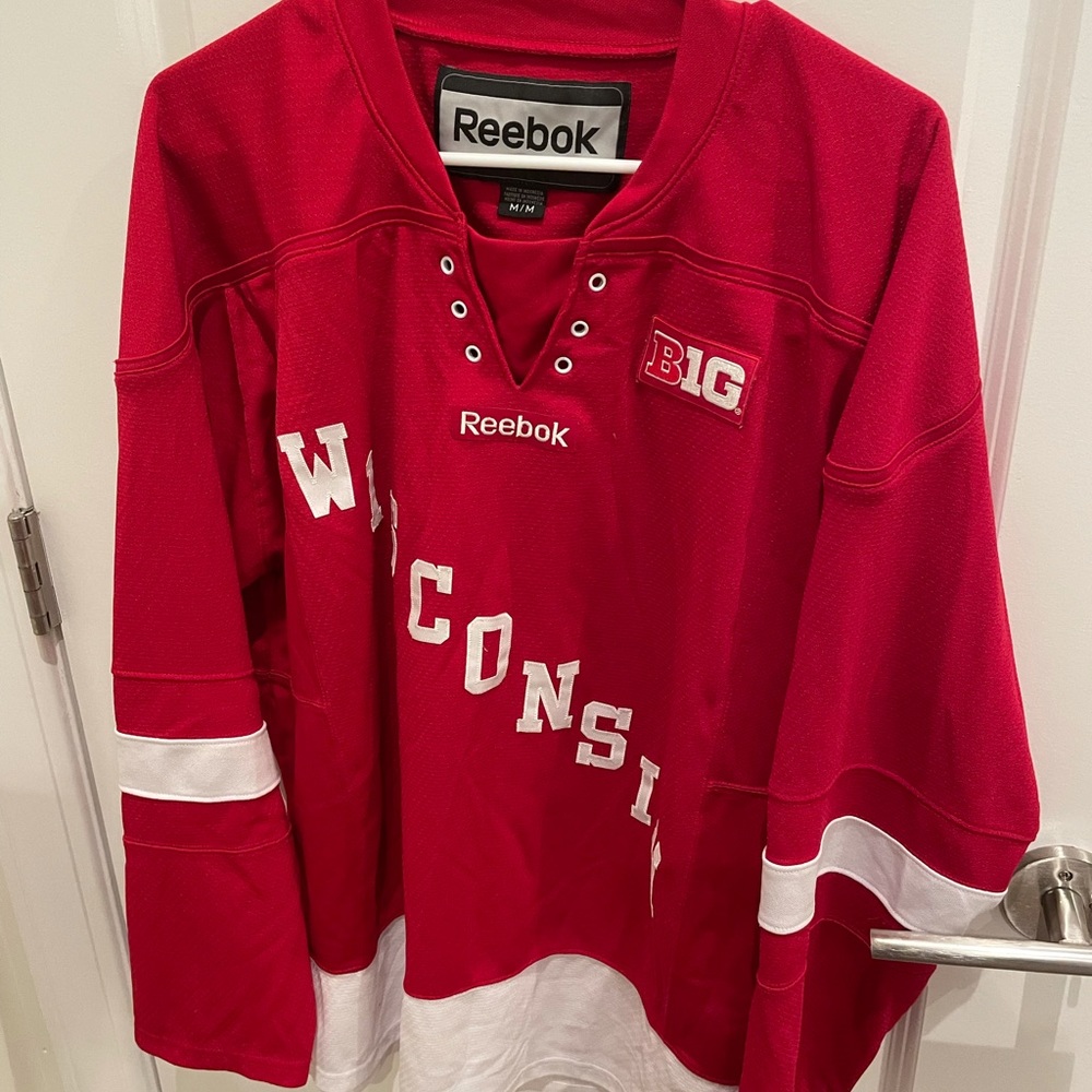 Wisconsin Reebok Hockey Jersey